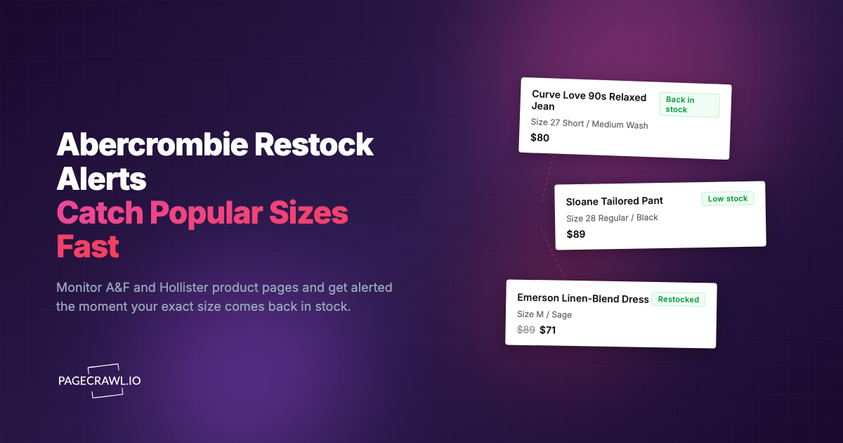 Abercrombie & Fitch Restock Alerts: Catch Popular Sizes Fast