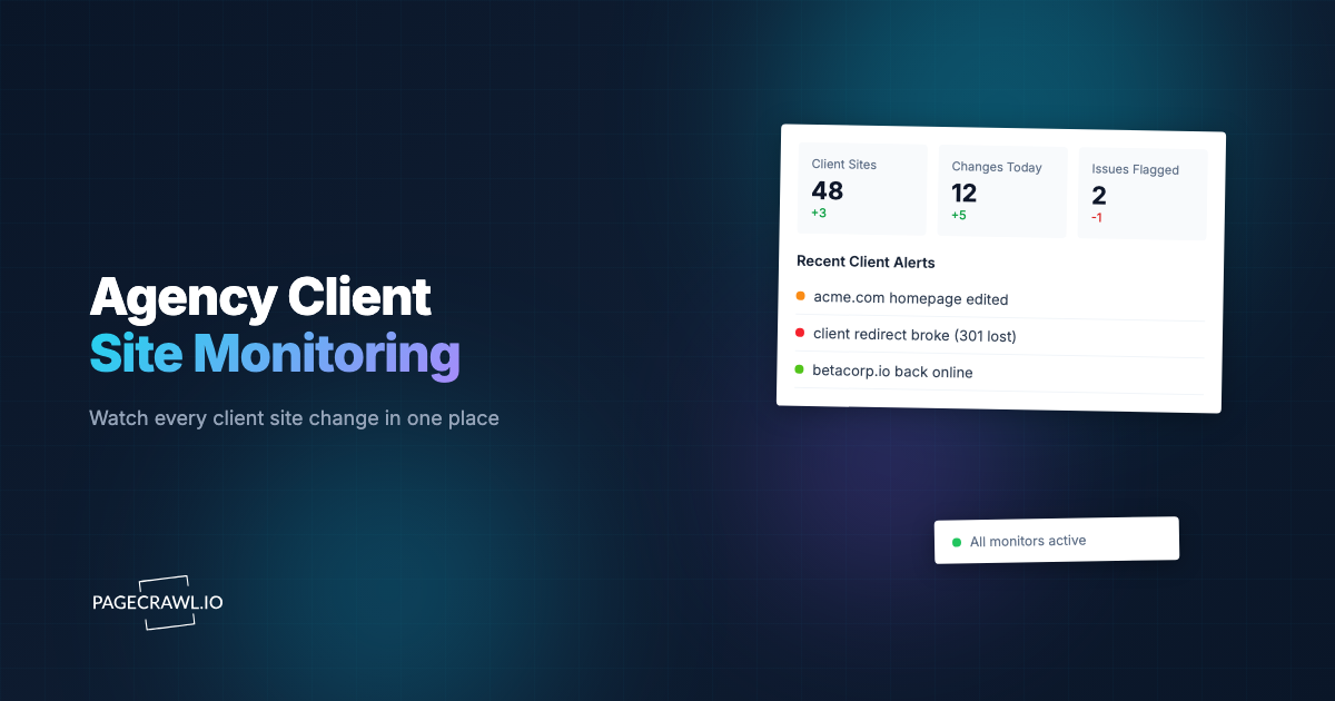 Agency Client Website Monitoring: Watch Every Client Site at Once