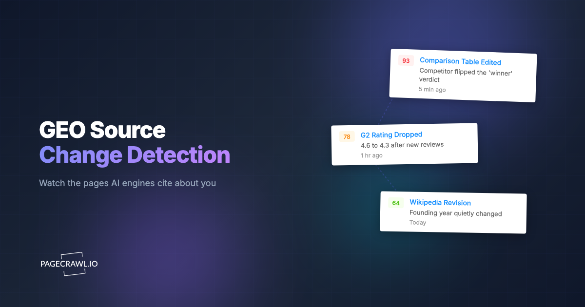 GEO Change Detection: Monitor the Source Pages AI Engines Cite About Your Brand
