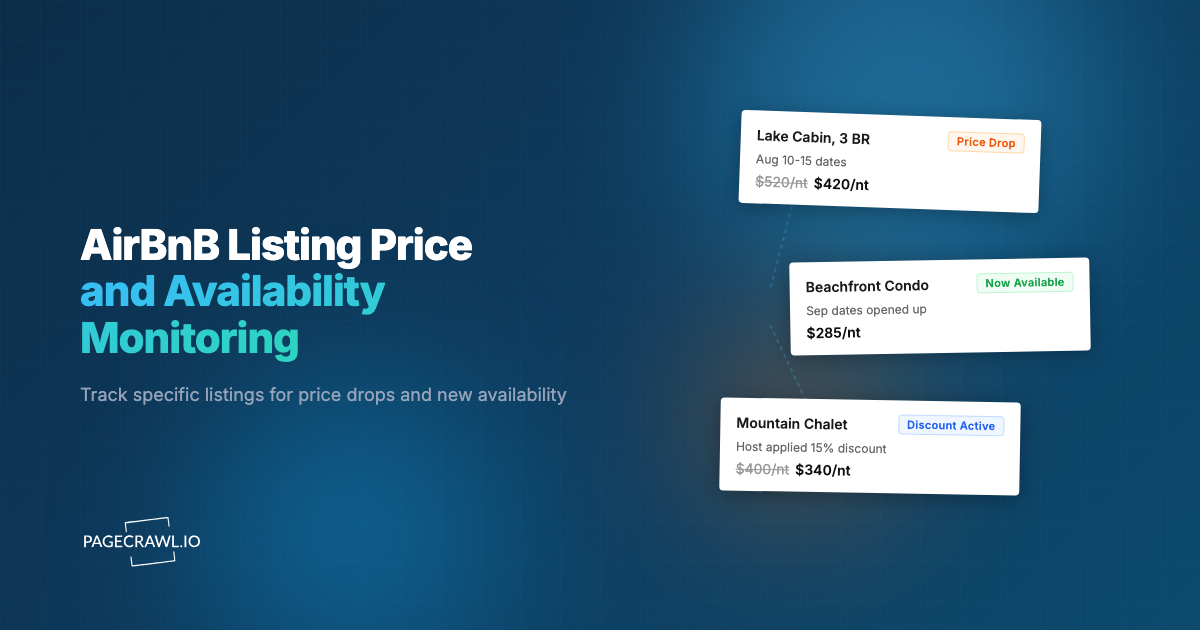 Airbnb Listing Price and Availability Monitoring