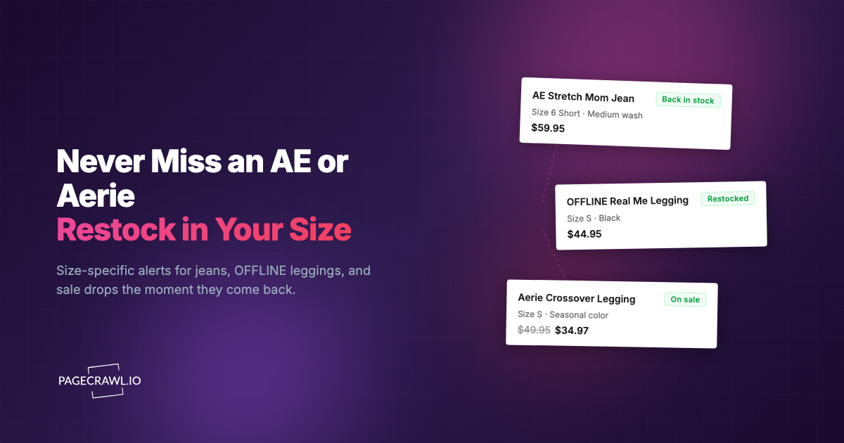 American Eagle & Aerie Restock Alerts: Never Miss a Size