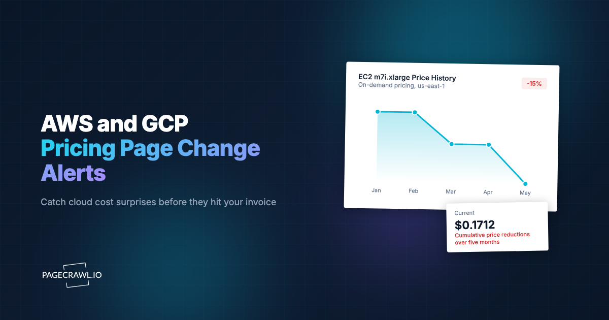 AWS and GCP Pricing Page Change Alerts: Catch Cloud Cost Surprises