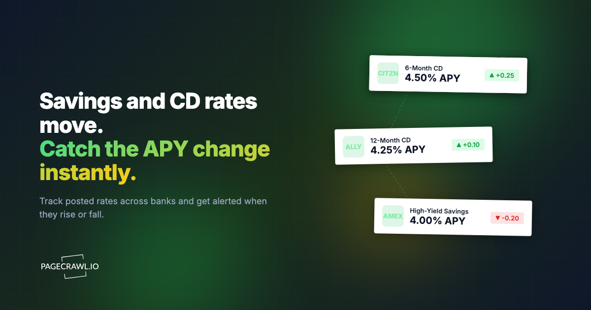 Monitor Bank Savings and CD Rate Changes for the Best APY