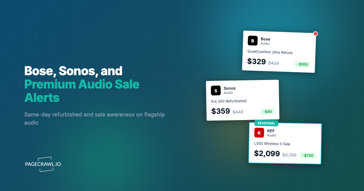 Bose, Sonos, and Premium Audio Sale Alerts