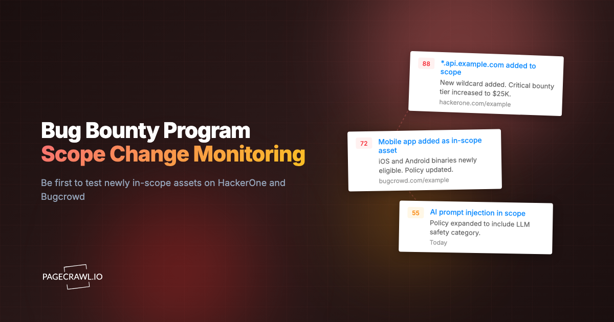 Bug Bounty Scope Change Monitoring: Track HackerOne and Bugcrowd Updates