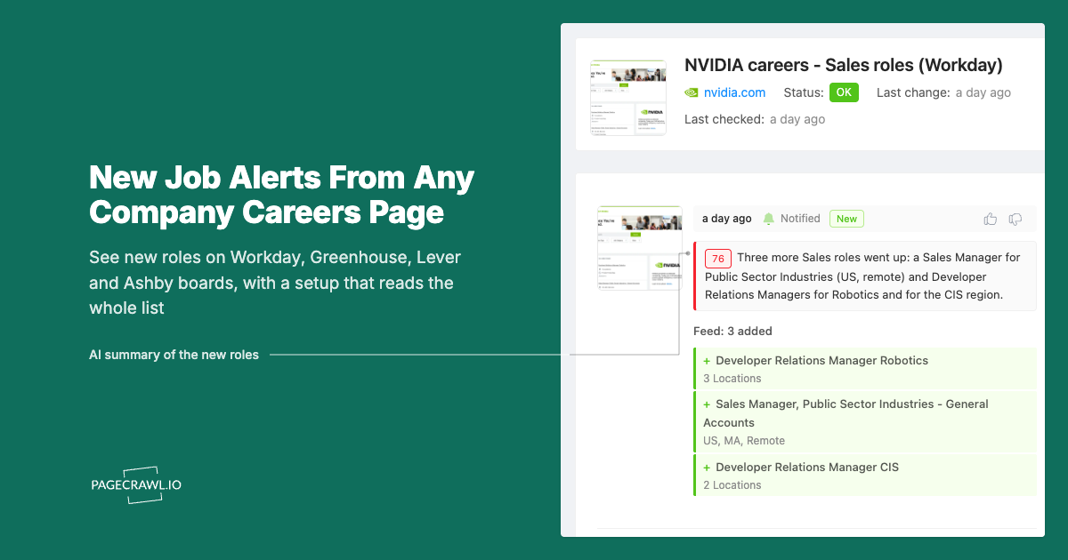 How to Get Alerts for New Jobs on Workday, Greenhouse and Lever Careers Pages