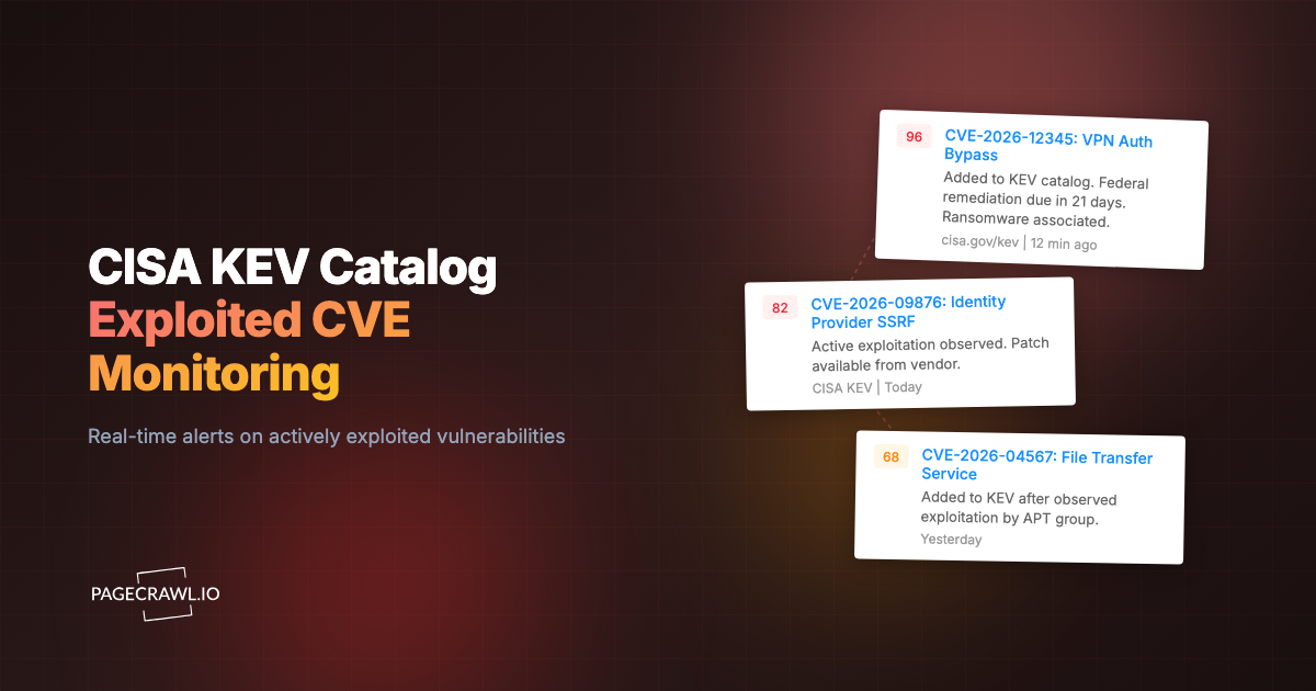 CISA KEV Catalog Monitoring: Get Alerted to New Exploited Vulnerabilities
