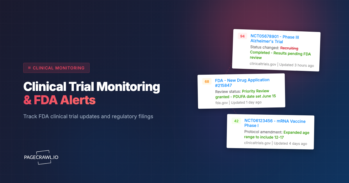 Clinical Trial Monitoring: How to Track ClinicalTrials.gov Updates Automatically