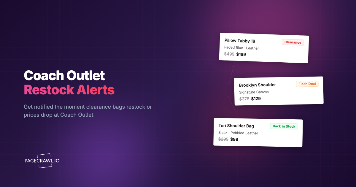 Coach Outlet Restock Alerts: Get Notified When Bags Restock