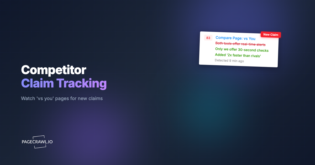 Monitor a Competitor's 'vs You' and Alternatives Pages for New Claims