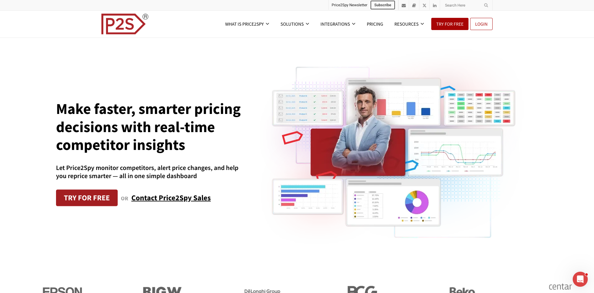 Price2Spy homepage
