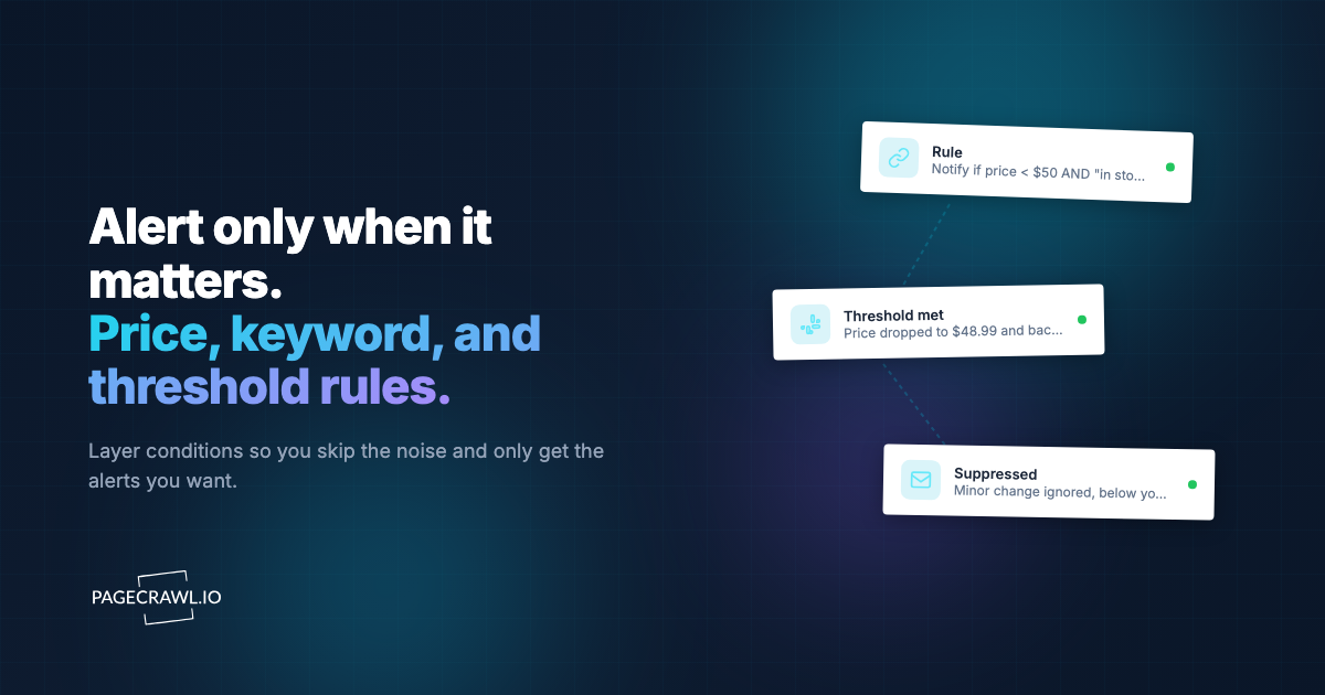 Conditional Alerts: Only Notify When Price, Stock, or Keyword Rules Are Met