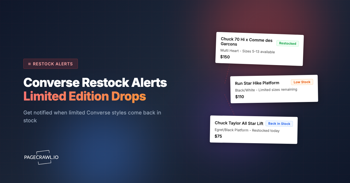 Converse Restock Alerts: How to Get Notified for Limited Editions and Collabs