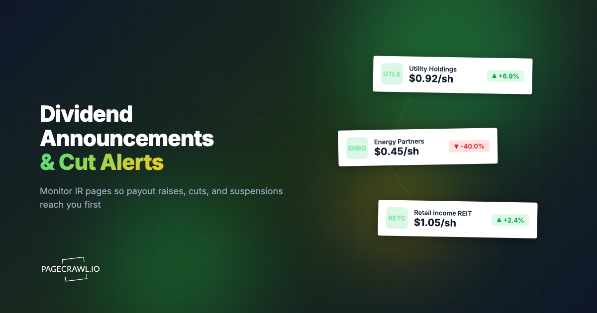 Dividend Announcement and Cut Monitoring: Alerts for Income Investors