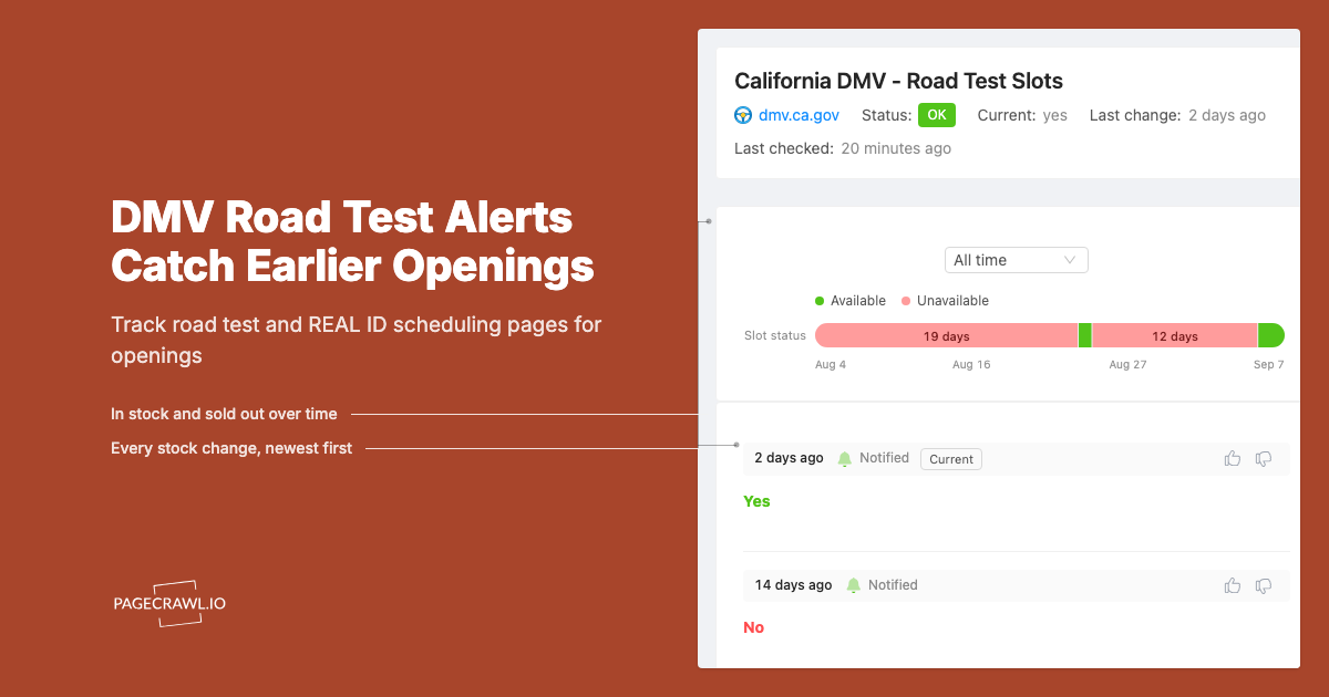 DMV Road Test Alerts: Catch Earlier Slots and Cancellations