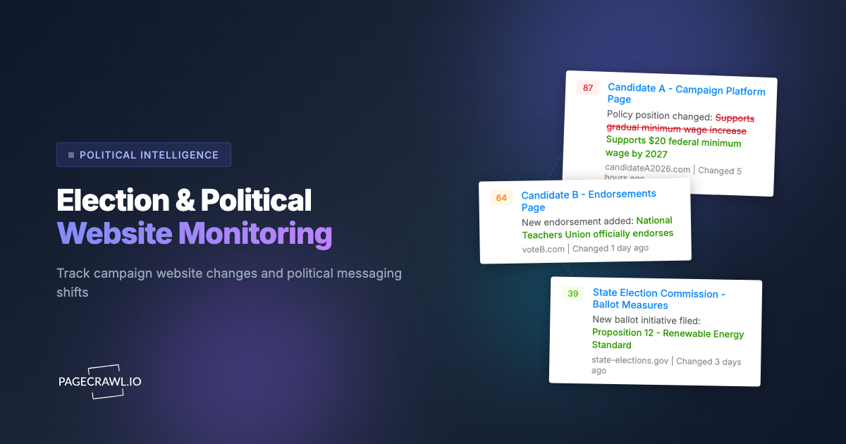 Election Monitoring: How to Track Political Campaign Websites and Policy Changes