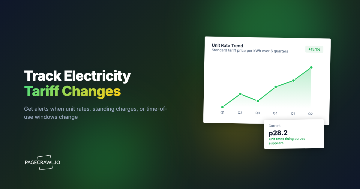 Electricity Rate Change Alerts: Track Utility Tariff Pages