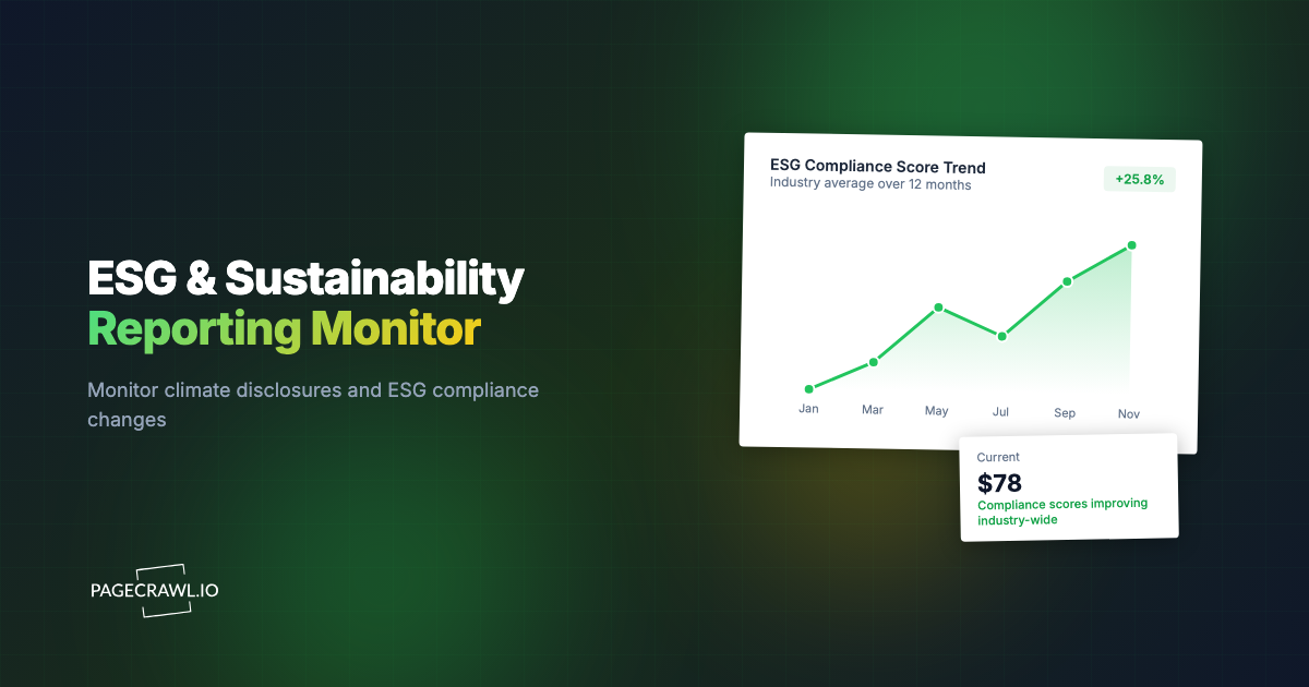ESG and Sustainability Reporting Monitoring: Track Corporate Climate Disclosures