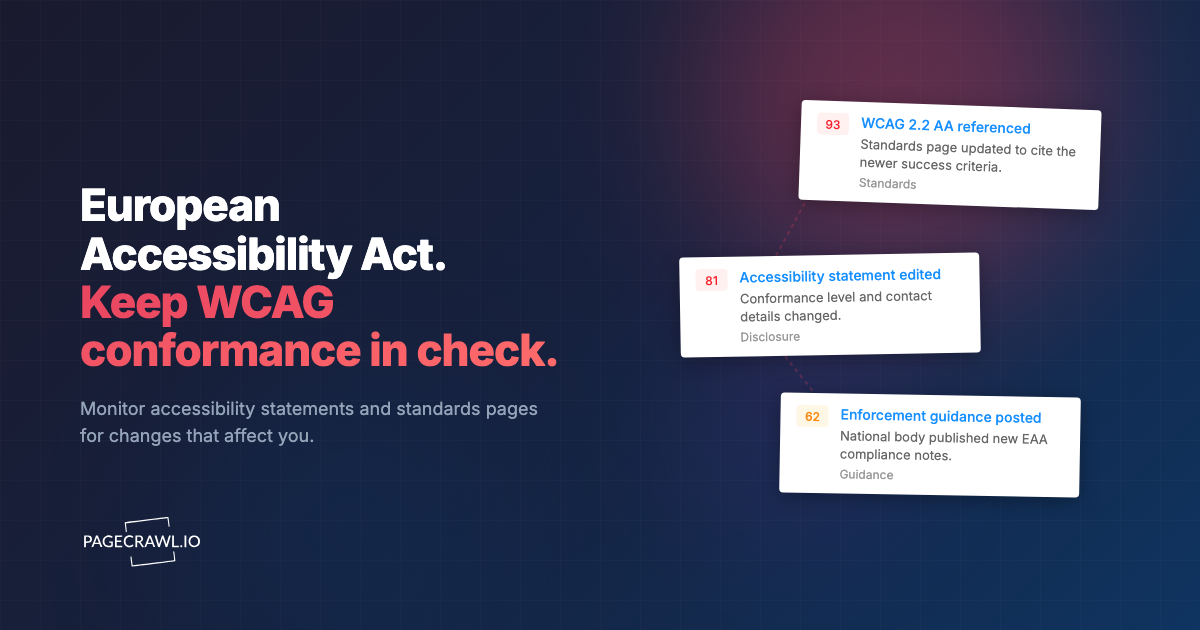 European Accessibility Act Compliance: Monitoring Accessibility Statements and WCAG Conformance