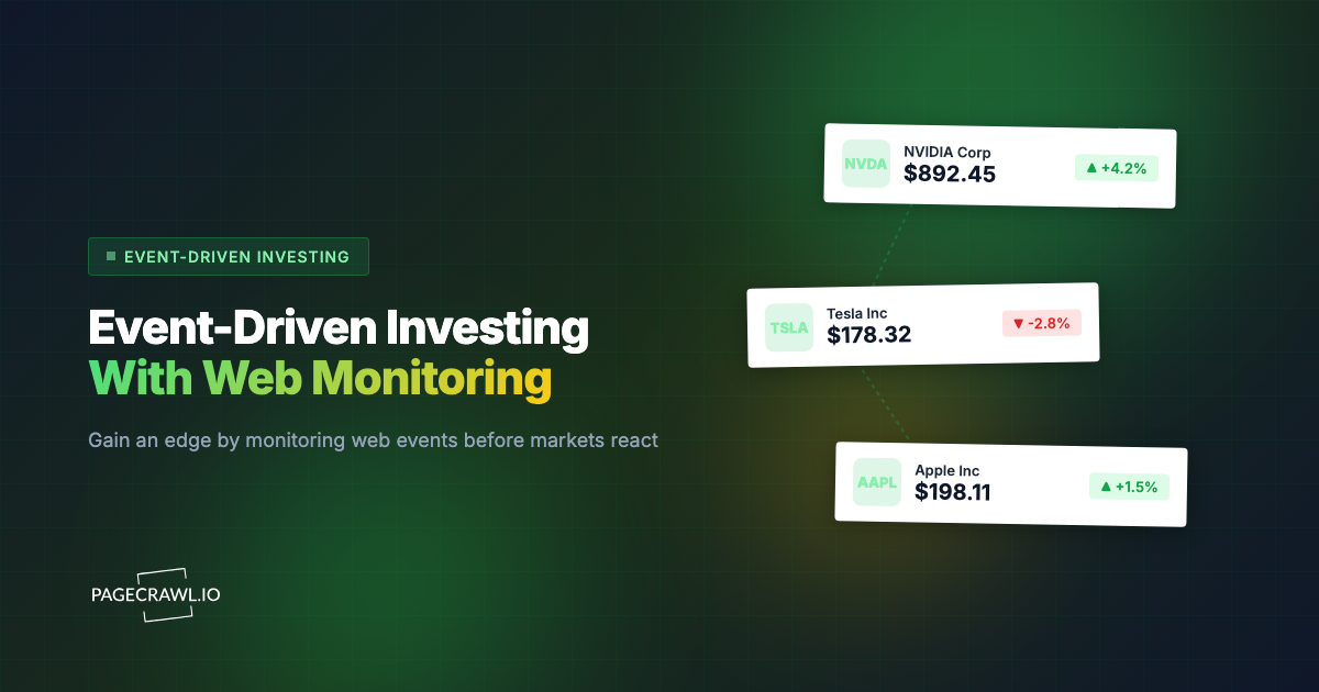 Event-Driven Investing: Using Web Monitoring for Trading Signals