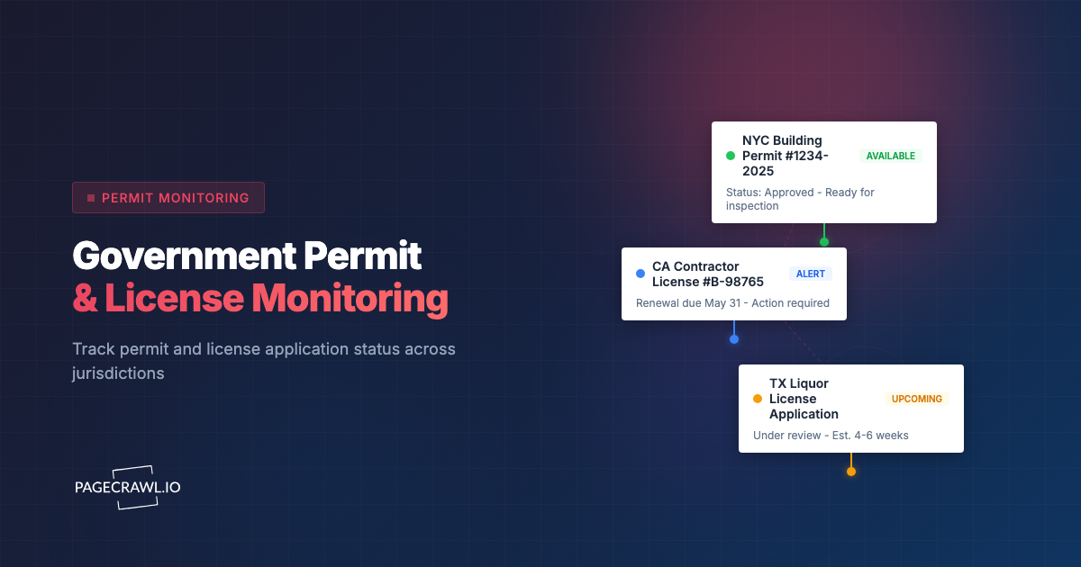 Government Permit and License Monitoring: How to Track Application Status Changes