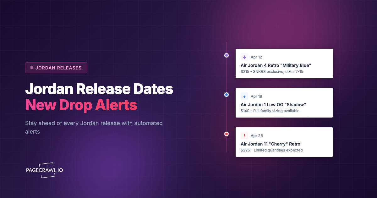 Jordan Release Dates: How to Get New Drop Alerts and Restock Notifications
