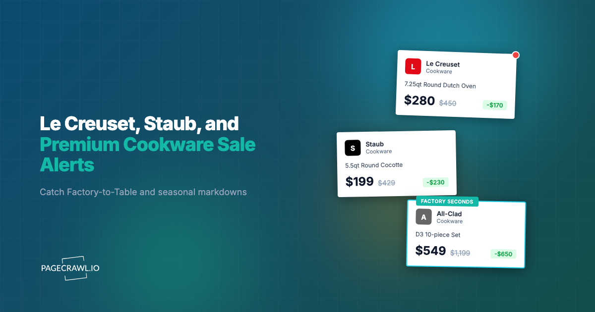 Le Creuset, Staub, and Premium Cookware Sale Alerts