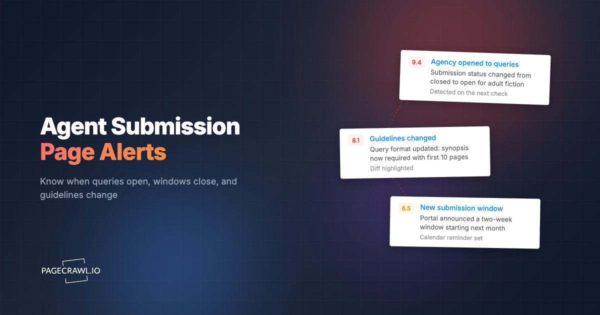 Literary Agent Submission Page Monitoring: Know When Queries Open