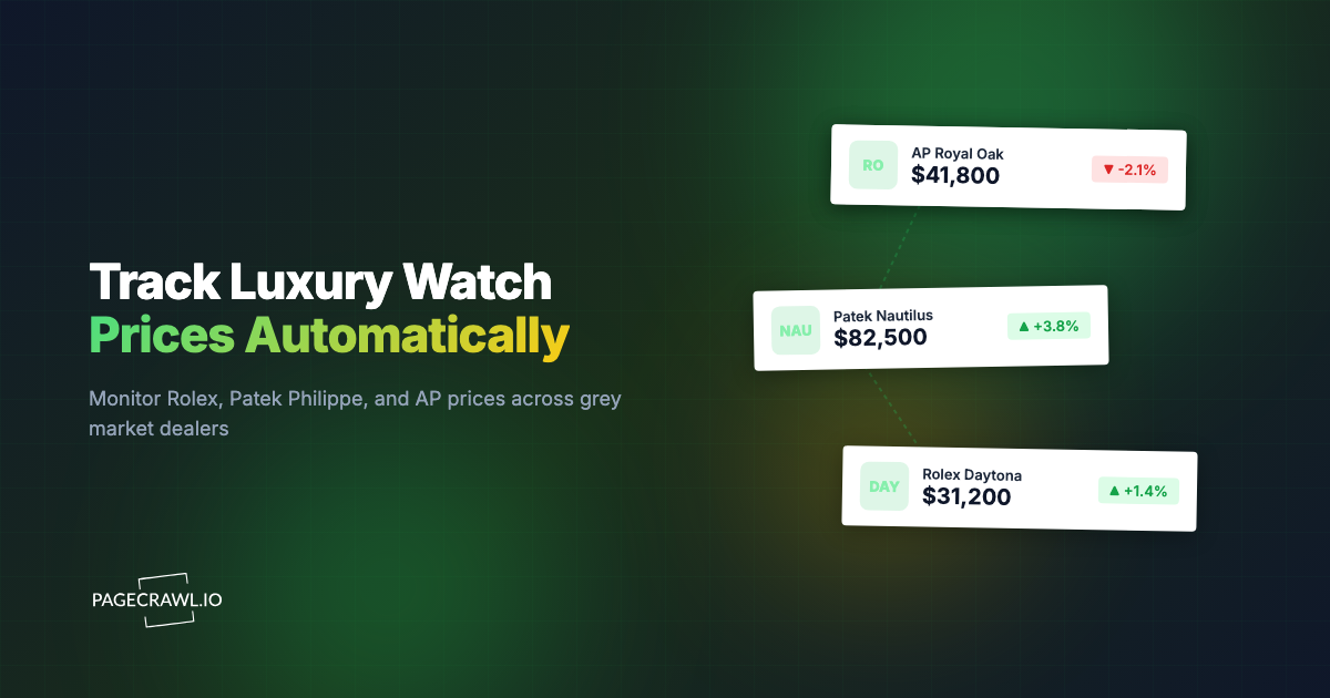 How to Track Luxury Watch Prices Online (Rolex, Patek Philippe, AP)