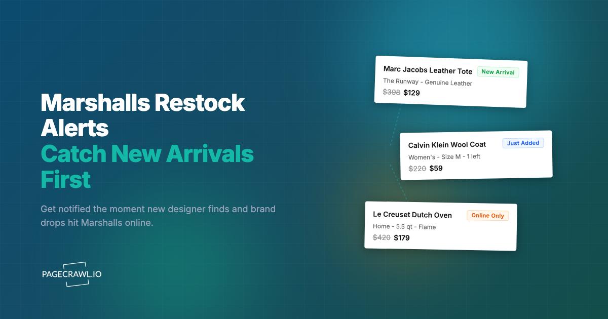 Marshalls Restock Alerts: Get Notified of New Online Arrivals