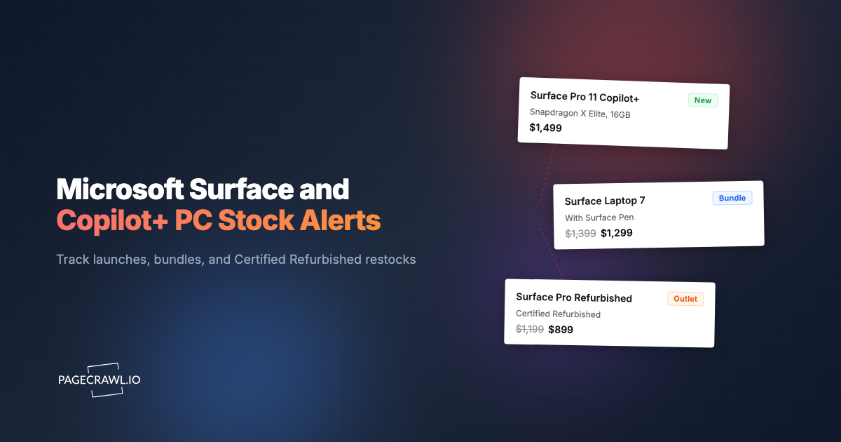 Microsoft Surface and Copilot+ PC Stock Alerts