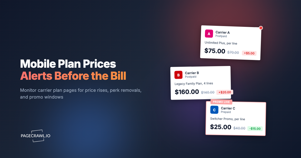 Mobile Plan Price Change Alerts: Track Verizon, T-Mobile, and AT&T
