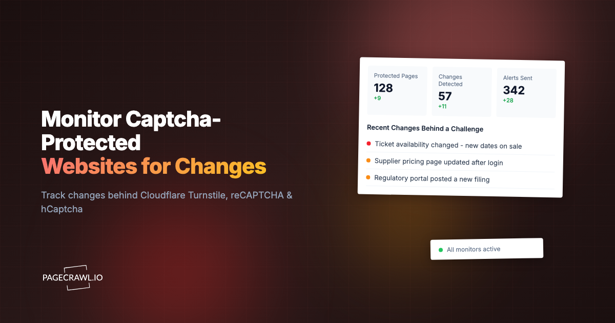 How to Monitor Captcha-Protected Websites for Changes