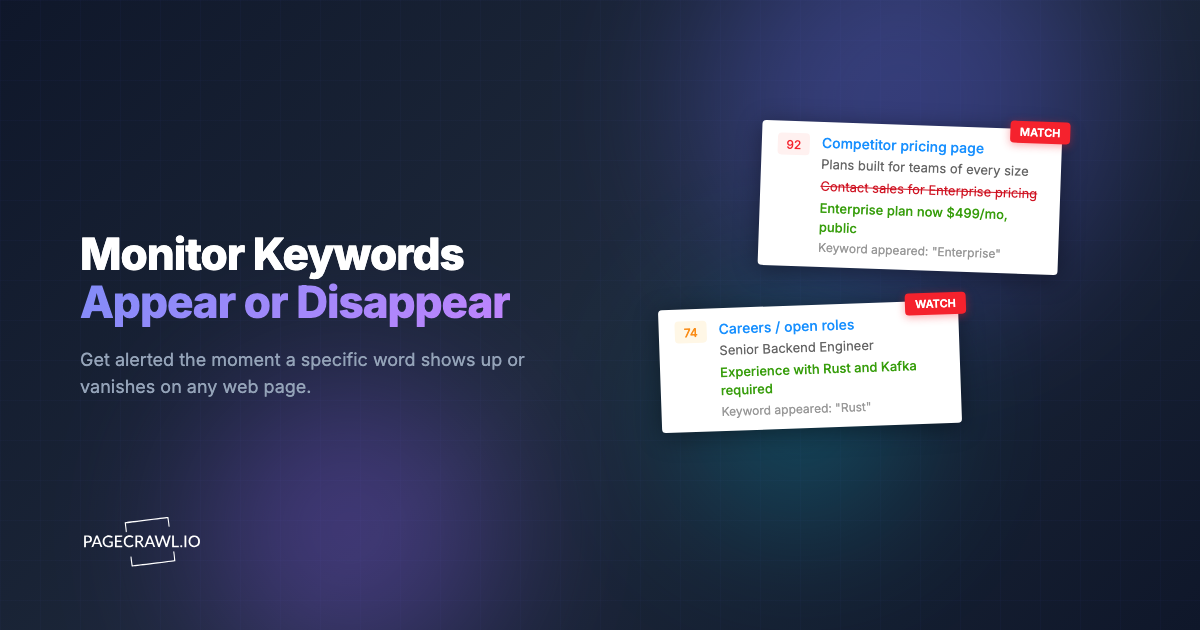 How to Monitor Keywords on Any Website (Appear/Disappear Alerts)