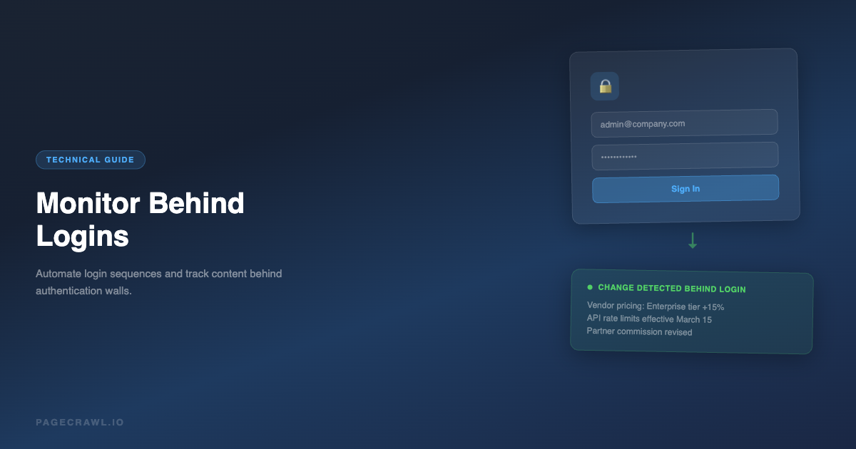 How to Monitor Password-Protected Websites for Changes
