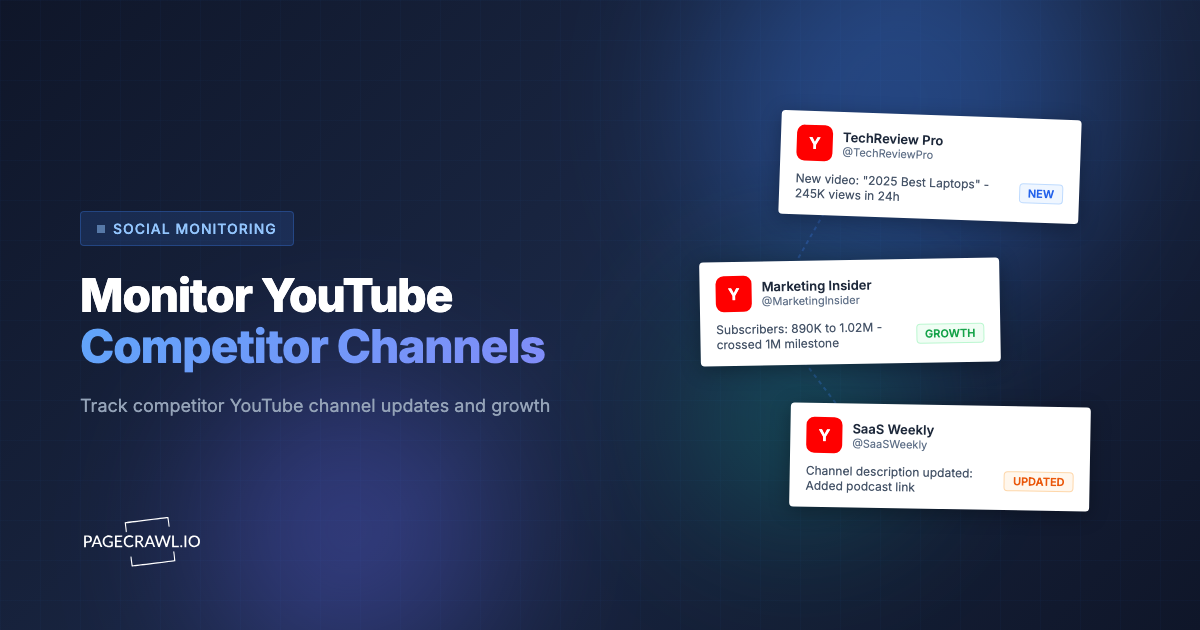 How to Monitor YouTube Competitor Channels for New Content and Changes