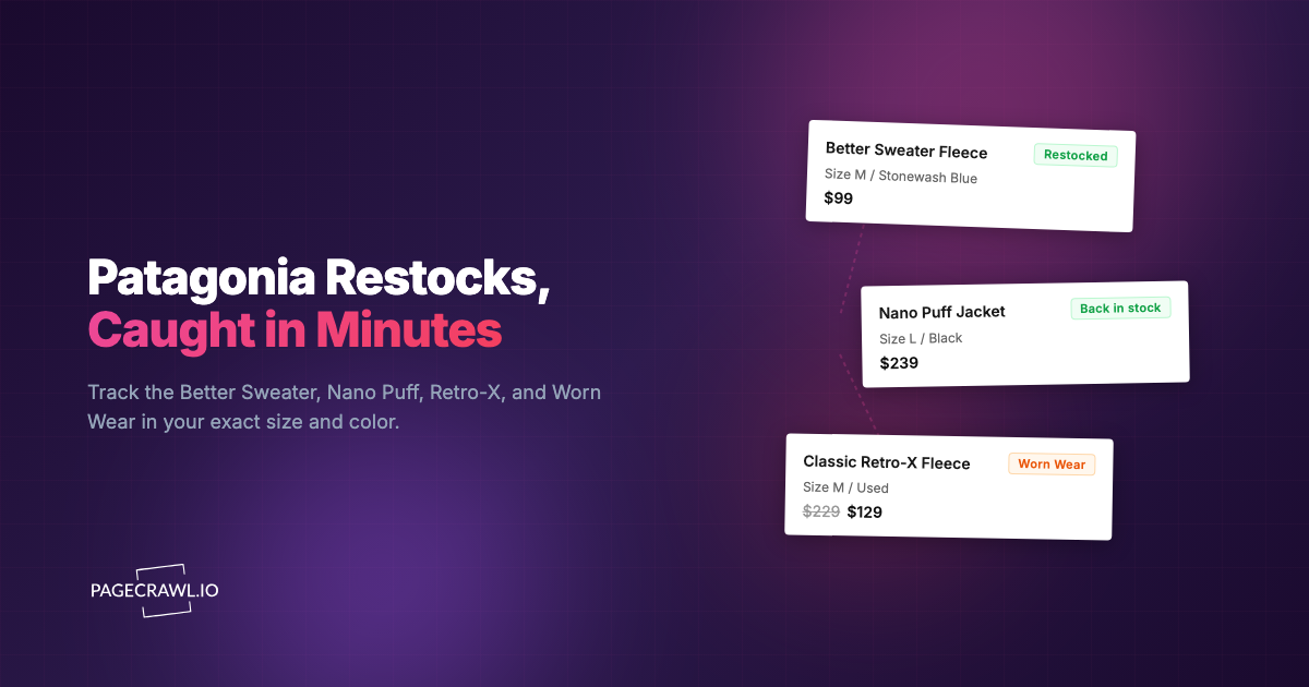 Patagonia Restock Alerts: Get Notified When Gear Returns