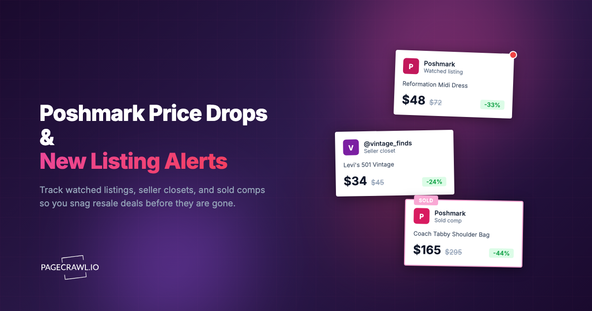 Poshmark Price Drop & New Listing Alerts: Snag Deals First