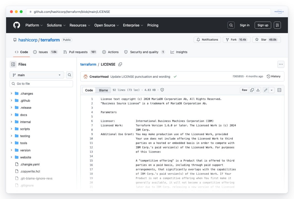 Screenshot of github.com in a browser window, an example of a page PageCrawl can monitor for changes