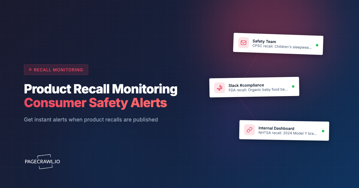 Product Recall Monitoring: How to Track CPSC and FDA Recall Alerts Automatically