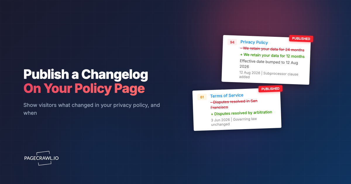 How to Publish a Policy Changelog on Your Privacy Policy Page