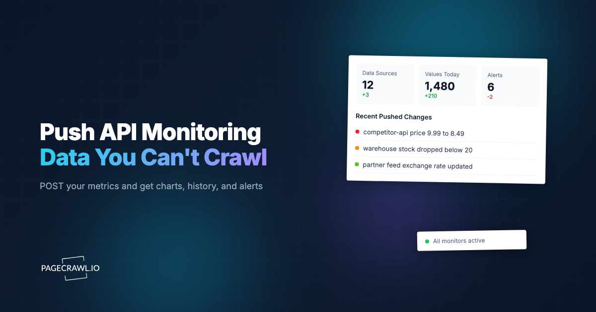Push API Monitoring: Track Data You Can't Crawl