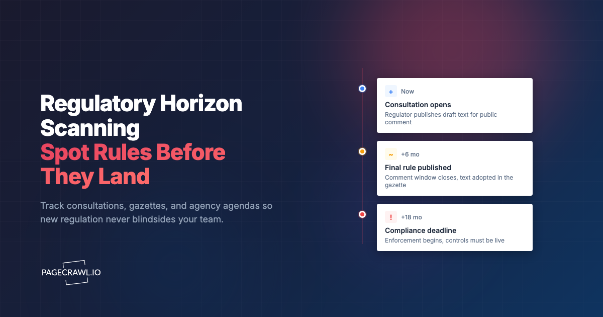 Regulatory Horizon Scanning: How to Stay Ahead of Coming Rules
