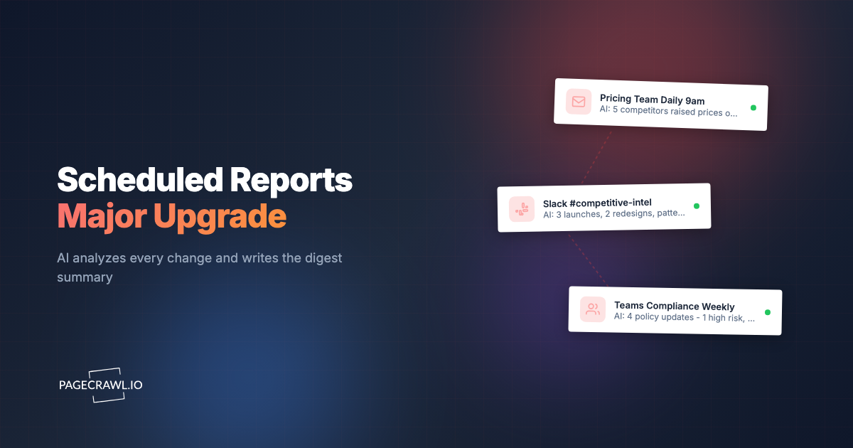 Scheduled Reports: a major upgrade for teams monitoring hundreds of pages