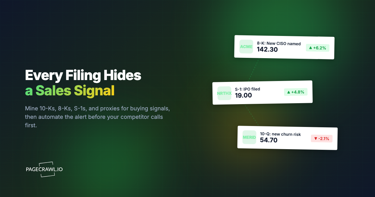 Turn SEC Filings Into Sales Signals: A Practical Playbook