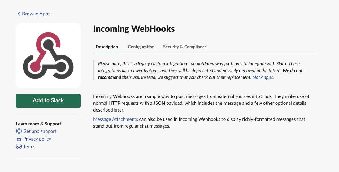 slack add incoming webhook