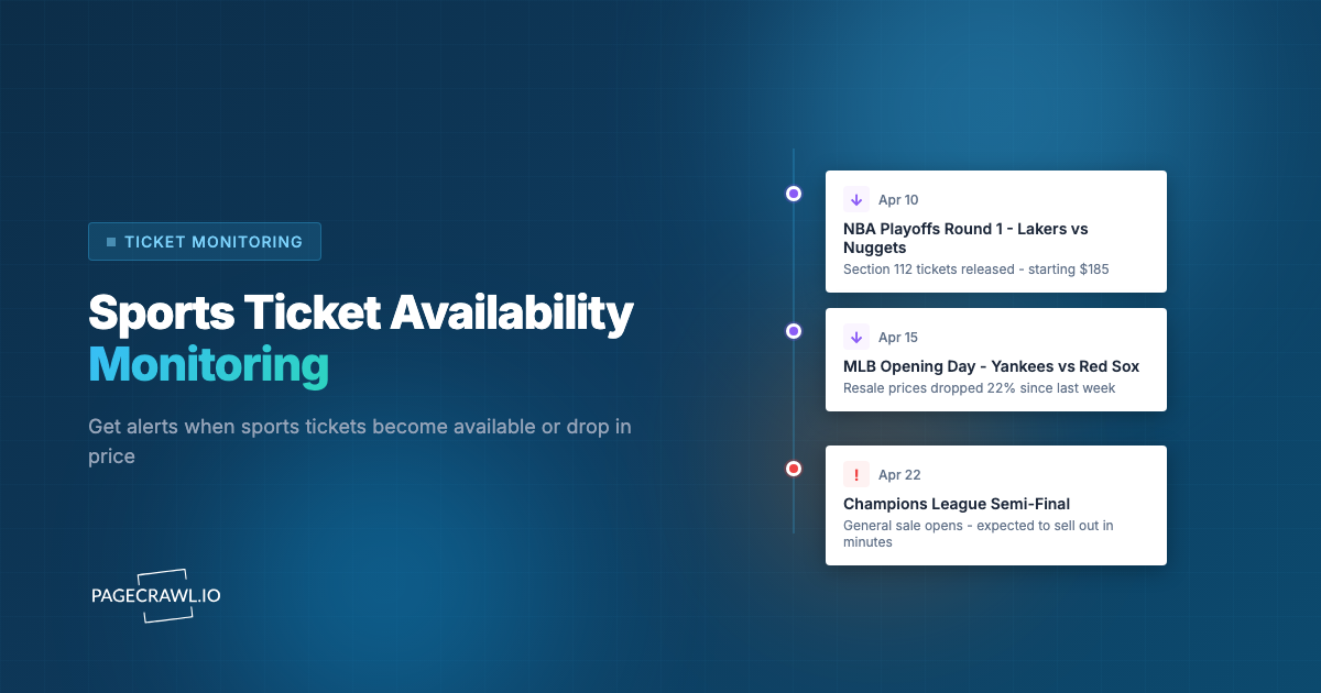 Sports Ticket Monitoring: How to Track Availability and Get Alerts for Sold-Out Events