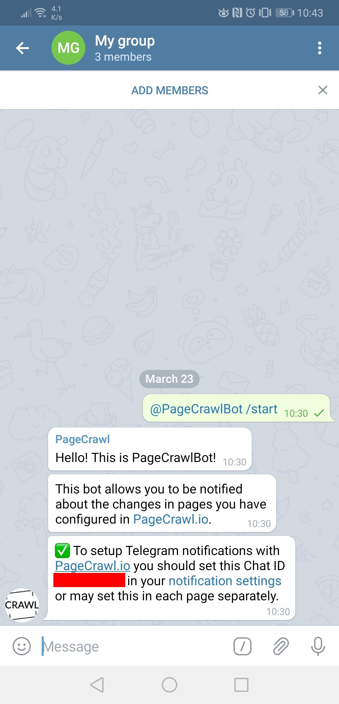telegram bot setup