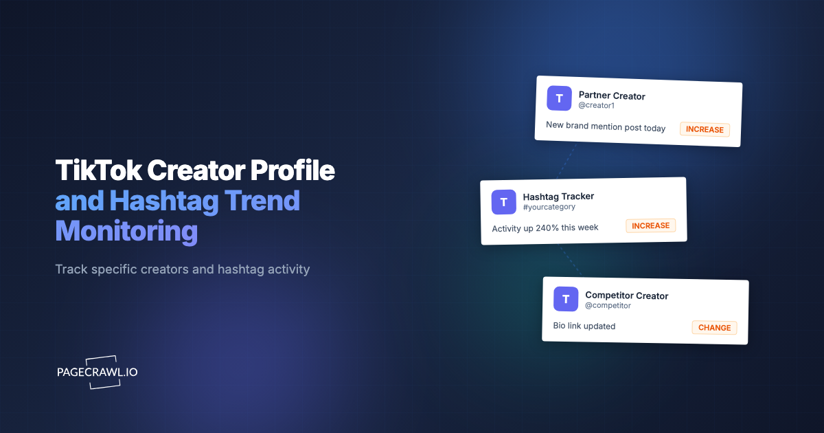 TikTok Creator Profile and Hashtag Trend Monitoring