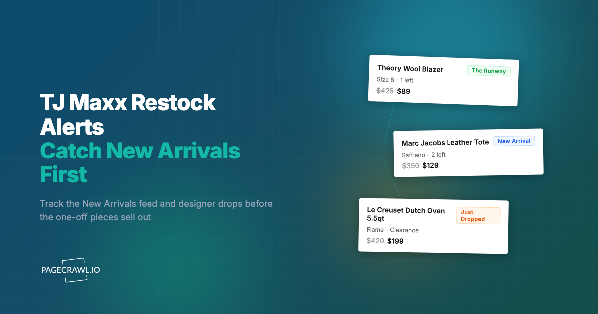 TJ Maxx Restock Alerts: Track New Online Arrivals and Inventory Drops